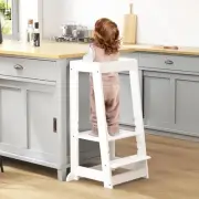 Kids Kitchen Step Stool, Step Stool for Toddlers, Adjustable Height Toddler S...