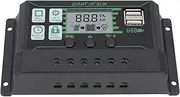 Solar Charge Controller, Protective PWM Charging PV Panel LCD Display 5V for Industry (100A)
