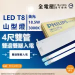 【卡樂】飛利浦 山型燈 LED TMS288 T8 18.5W 白光 自然光 黃光 4尺 2燈 全電壓 4243 PHILIPS