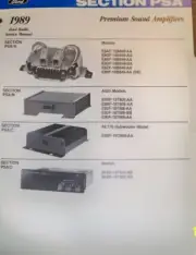 Merkur Scorpio Service Manual Radio Systems 89 PSA/D - Premium Sound Amplifiers