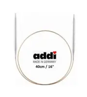 Addi Brass Tip Metal Circular Knitting Needles - 40cm (16")