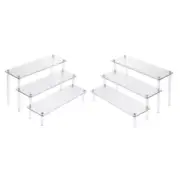 2x Acrylic Makeup Toy Display Shelf Display Shelf