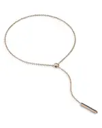 Walters Faith 18K Rose Gold Blue Sapphire Grand Bar Lariat Necklace, 20