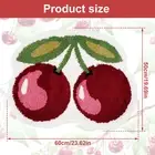 Bath Mat Cute Cherry Bathtub Rug Water Absorbent Floor Mat Anti-Slip toKMB