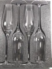 quivoq glassware set of 4 Champagne Glasses 7.5 oz ea