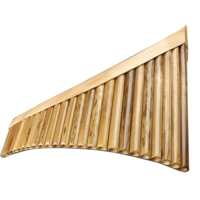 2024 C Key Panpipe Romanian Style Folk Spottes Bamboo Made 25 Tubes Pan Flute