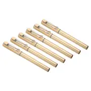 12Pcs 5.7" 0.5 mm Fine Point Black Ink Gel Pens Roller Ball Pen Gold Silver