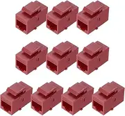 uxcell 10 Pack RJ45 Ethernet Coupler, Female to Female Cat6 Coupler Ethernet Extension Adapter Network Connector for Cat6/Cat5e/Cat5,Red