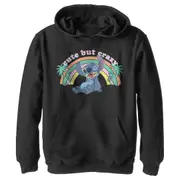 Stitch Rainbow Cute But Crazy Palm Tree Pull Over Hoodie