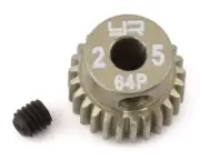 Yeah Racing YEAMG64025 64P Hard Coated Aluminum Pinion Gear (25T)