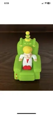 Vtg Arbys Kids Meal Toy 1999 Mad Cy Boy Genius Lounge-O-Matic Pull Back Chair. Y