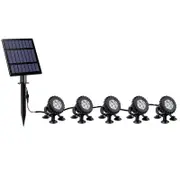 5-Lamp suction cup Model Solar Underwater LED Light Waterproof Colorful Rockery & Fish Tank Pool Light Adjustable Colors