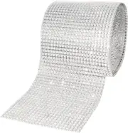 Diamond Rhinestone Mesh Bling Wrap DIY Ribbon 4.75" x 10 Yards, 24 Row, 1 Roll