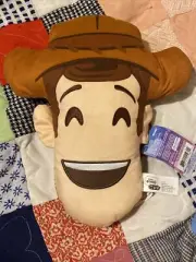 DISNEY Emoji Pillow WOODY TOY STORY - BED - NAP TRAVEL PILLOWS Plush NEW