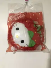 NIB 2015 McDonald's Taiwan Hello Kitty Farm Strawberry Plush Cushion Pillow 10"