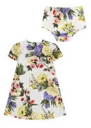 Dolce & Gabbana Kids Rose Garden Floral-print Cotton Dress (9-24 Months) - Multicoloured - 9/12M (9 Months) 9/12M (9 months)