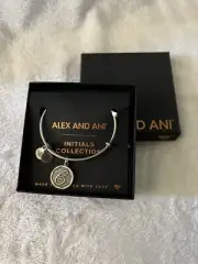 New Alex And Ani Initial “C” Charm Bangle Silver Tone Buy $25 Get Free Shipping