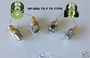 4pc/set RF coaxial adapter connector Kit F TV Male Female to RP-SMA Male Female
