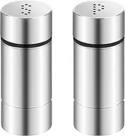 Salt and Pepper Shaker Set 2 Pieces Spice jar Bottle Salt Tax Pepper Shaker Spice Shaker Spice jar Stainless Steel Salt and Pepper Shaker Stainless Steel Ideal for Kitchen