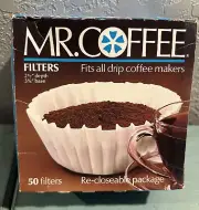 Vintage Mr. Coffee Filters Unopened Box, 50 Original, Fits Drip Coffee Makers