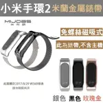 【$299免運】【小米手環2米蘭金屬錶帶】米布斯 MIJOBS 正品 米蘭錶帶 磁吸式【不含主機，適用小米手環2代】