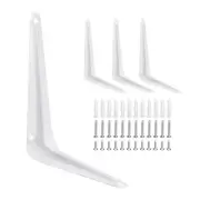 4pcs Shelf Bracket 6 x 5 Inch Metal L Angle Brackets Floating Corner Brace