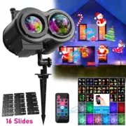 Christmas Halloween 10 Ocean Wave &16 Colorful Slides Show Laser Projector Light