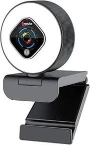 Streaming Webcam 1080P with Ring Light - HD Web Camera with Digital Zoom Autofocus for Computer PC Laptop Mac - Angetube 962 USB Web Cam for Gaming Xbox Google Meet