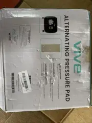 Vive Alternating Pressure Mattress Pad Electric Pump System Beige- OPEN BOX- NEW