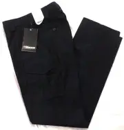 MENS 33X36 BLAUER 8980 POLY RAYON UNIFORM CARGO PANTS DARK NAVY, UNHEMMED