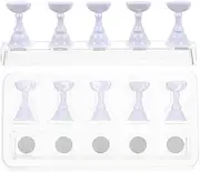 HAPINARY 2 Sets Nail Checkerboard Nail Stand Manicure Accessory Nail Tip Stand Nail Art Practice Tool Nail Art Stand Nails Tip Holder Stand for Nails Tip Nail Practice Display Stand
