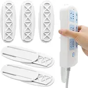 FENGWANGLI 5 Pairs Self Adhesive Power Strip Wall Mount Fixator, Desk Mount, Simplest Bracket Stand for WiFi Router, Remote Control and Other