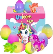 Cherislpy 6 Pack Unicorn Hatching Surprise Eggs - Grows 600%- Easter Birthday Gifts for Kids Boys Girls Easter Basket Stuffers Eggs Fillers Party Favors