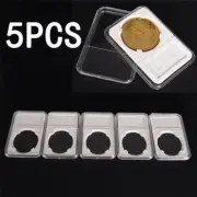 5pcs 30mm Commemorative Coin Protection Box 5 Sets Of Coin Identification Box