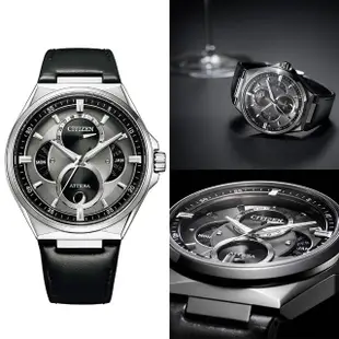 【CITIZEN 星辰】GENTS Eco-Drive 光動能月相 鈦金屬紳士男手錶 母親節(BU0060-09H)