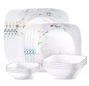 Corelle Boutique Vitrelle Adlyn Square 16-Piece Dinnerware Set
