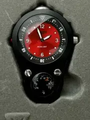 DAKOTA Micro Light ODC II LED Solid Aluminum Clip-On Watch Compass Black Red NEW