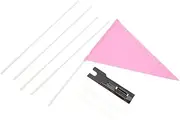 ARTSEWPLY 1Set Durable Bicycle Safety Flag Pole with Bracket Reflective Riding Flag for Enhanced Visibility and Safety Bike Rides Lightweight and Design