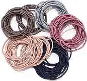 100pcs Hair Bands，Small Ponytail Holders Hair Bobbles Hair Accessories for Women Girls Kids Men，Bulk Hair Ties for Thick and Curly Hair (Macaron)