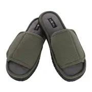 New CTM Men's Supportive Open Toe Hook and Loop Slide Slippers