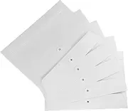 SEWACC 5Pcs Portable Document Bags with String Button Closure Thick File Envelopes for Office Organization File Pockets for School Work and Home Use