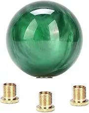jingfei Style Round Ball Gear Shift Knob Acrylic Shifter Knobs Stick Shift Knobs with 3 Adapter for Car Dark Green