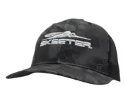 Skeeter Black Kryptek with black mesh trucker hat. Snap back