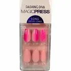 NEW Dashing Diva Magic Press Manicure Long Coffin Pink Ombre Glitter