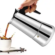 Vaolvpant 12 Cup Moka Pot Percolator Italian Coffee Maker 600ml Stovetop Espresso Mocha Stainless Steel Greca Coffee Maker Classic Cafe Makers Suitable for Induction Cookers Ceramic Stoves Straight