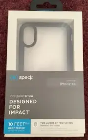 Speck Presidio Show iPhone XR - iPhone Case - Clear/Black - NEW! SEALED