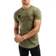 2023 cotton slim gym t-shirt for men sport fitness tee tops