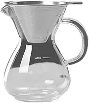 Glass Coffee Pot Espresso Pots with Filter High Temperature Graduated Scale Coffee Server 400ml
