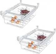 AIMALL 2Pcs Lecluse Refrigerator Storage Rack Fridge Organizer Drawer – Adjustable Egg Kitchen Box, Large Capacity for Fruits, Vegetables, and More