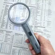 Carson 2X / 4X Lighted Stand Magnifier - 3.5 Inch Lens, Hand Held Illuminated